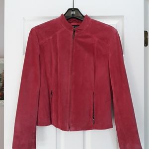 Pink suede jacket Valerie Stevens